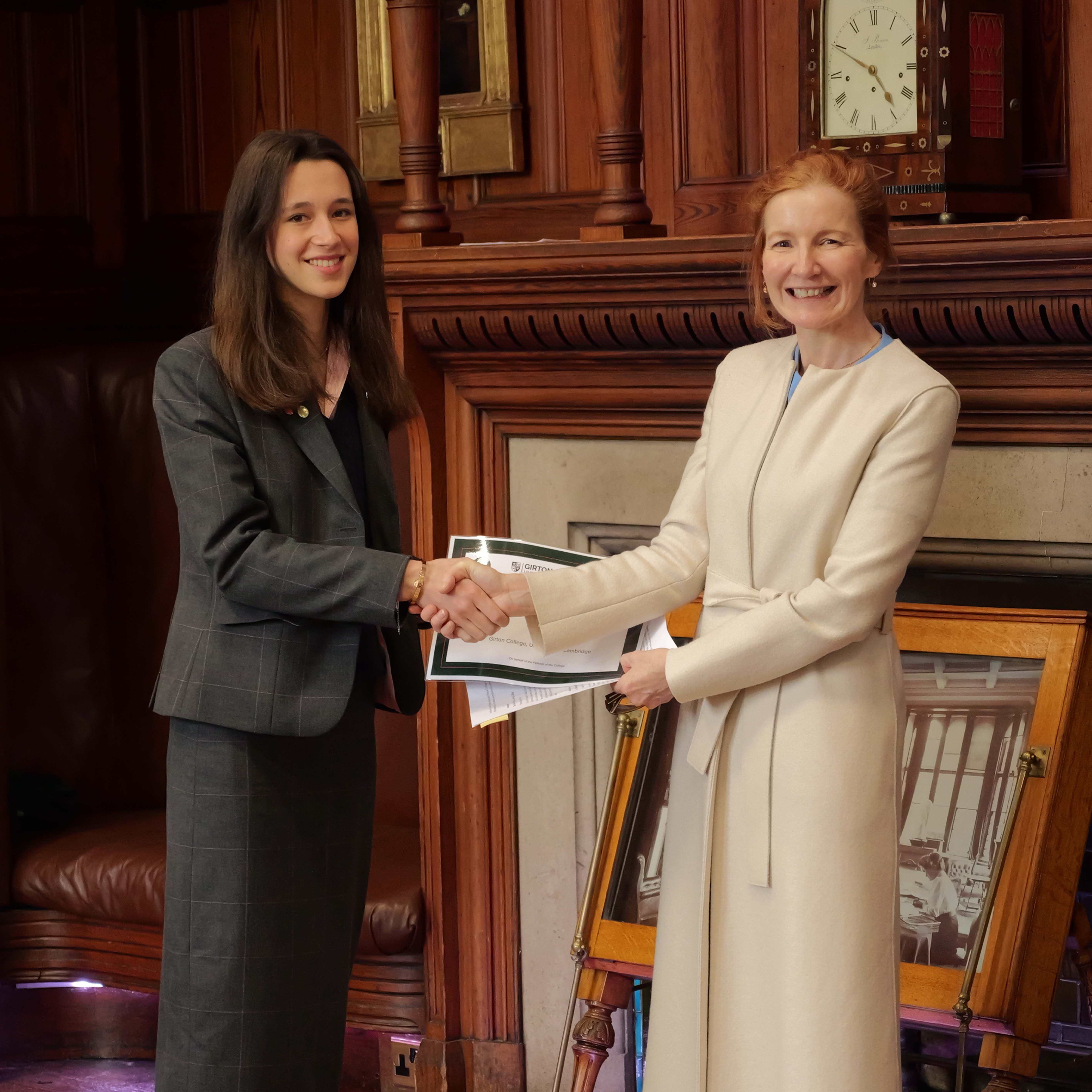 Laura Wilmouth with Dr Elisabeth Kendall