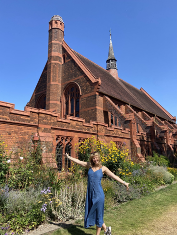 Nell in our Cloisters Court