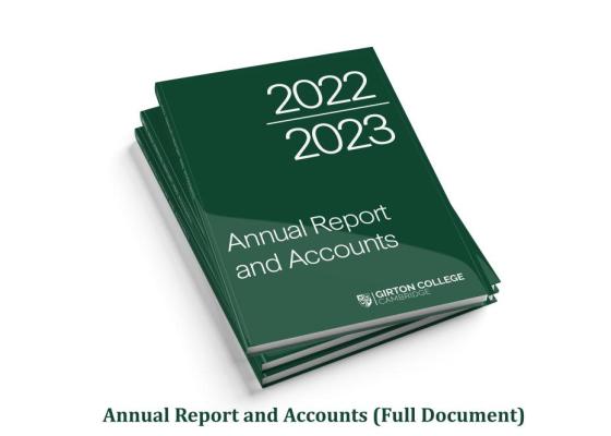 cover image of annual report and accounts