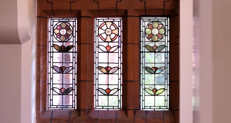 Stained glass window bu Stanley Library