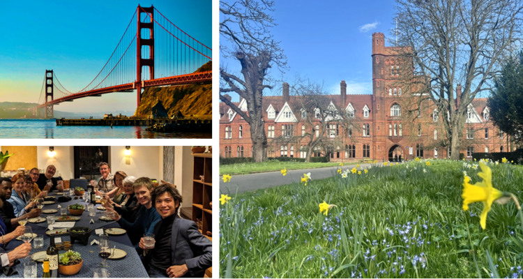 Image showing the College, alumni dining and the Golden Gate bridge