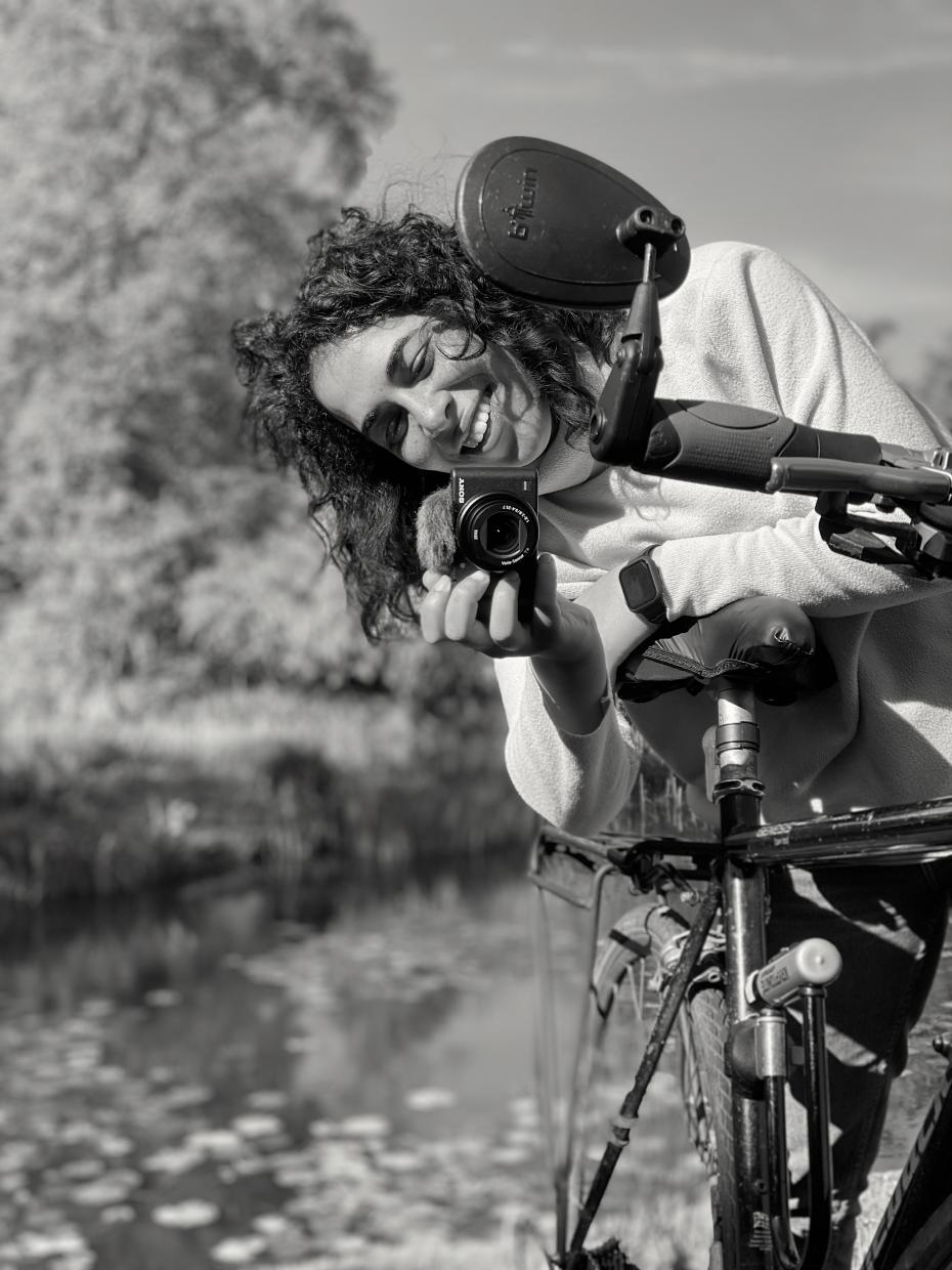 Emma Latham-Jones, Girton pond's reflection photograph 