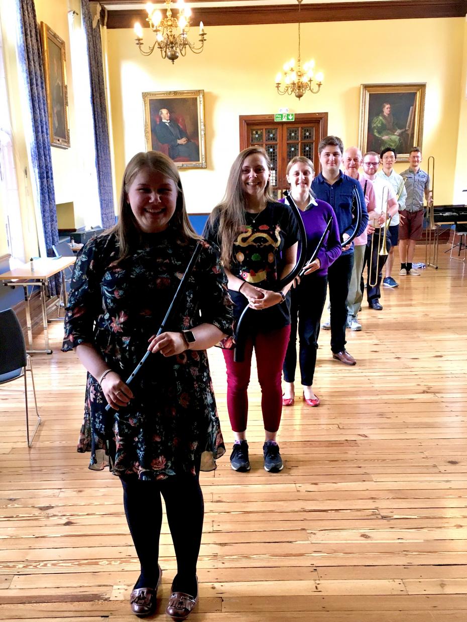 The Cornetts and Sackbuts of the Royal Welsh College of Music and Drama in Girton’s Old Hall