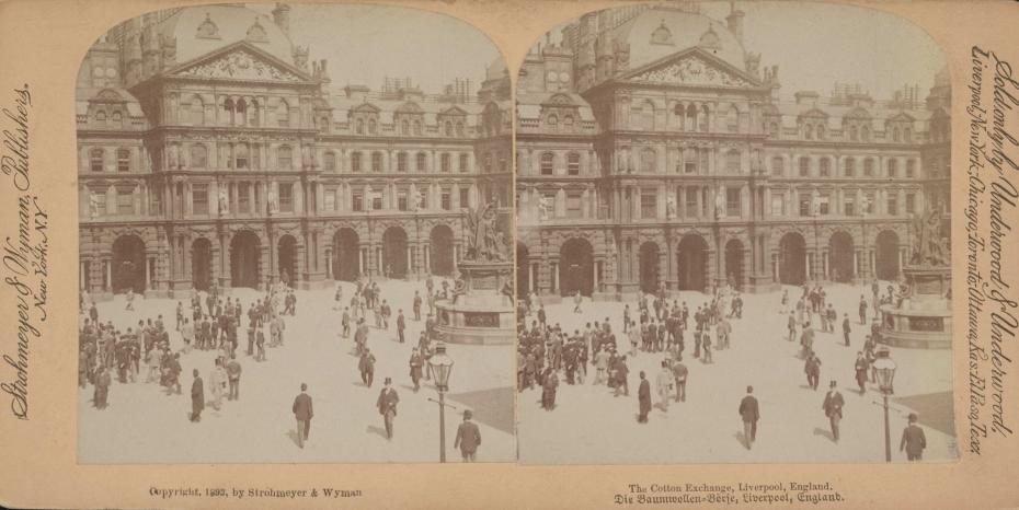 The Liverpool Cotton Exchange, 1893. Library of Congress Prints and Photographs Division, LC-DIG-stereo-1s22375. 